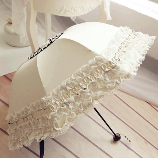 Кружевной складной зонт, портативный, солнцезащитный, с защитой от ультрафиолета, ветрозащитный, легкий, водонепроницаемый, для путешествий, мини-зонт от солнца