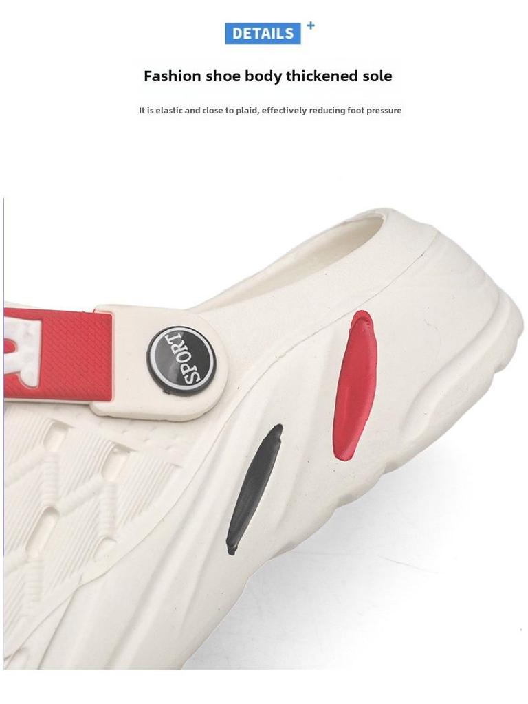 Casual Thick-Soled Non-Slip Beach Sandals - Large Size, Wear-Resistant, Summer Outdoor Slippers.