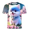 Летняя новинка 2024 года, серия Sweet Dog, стильная мужская и женская футболка с коротким рукавом с 3D-принтом, модная