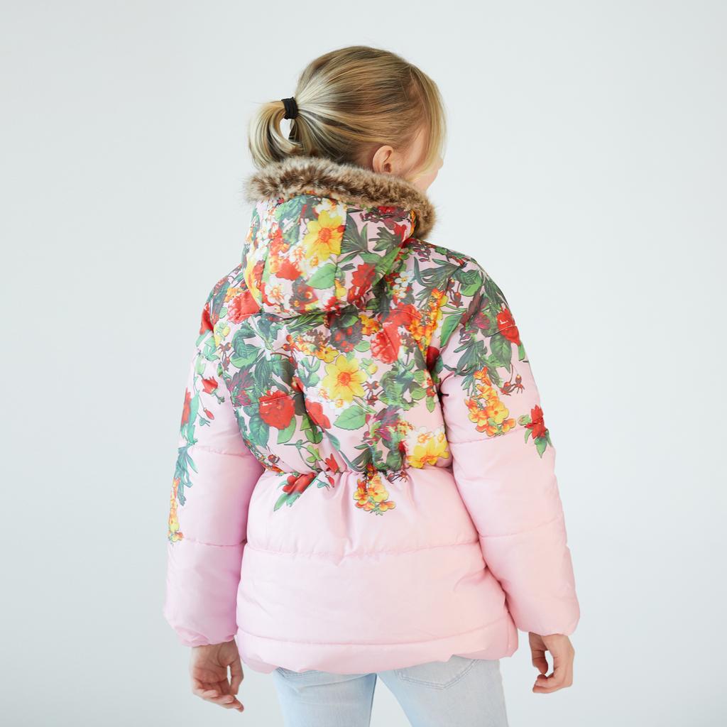 Children Cotton Coats Girls Winter Jacket Thickened Hooded Overcoat Warm Fashion Casual Printed Kids Cotton-padded Clothes