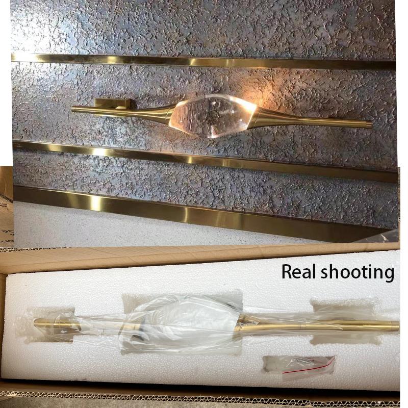 Медный хрустальный настенный светильник LED Nordic luxury living TV настенное украшение для интерьера настенное бра креативные настенные светильники для спальни