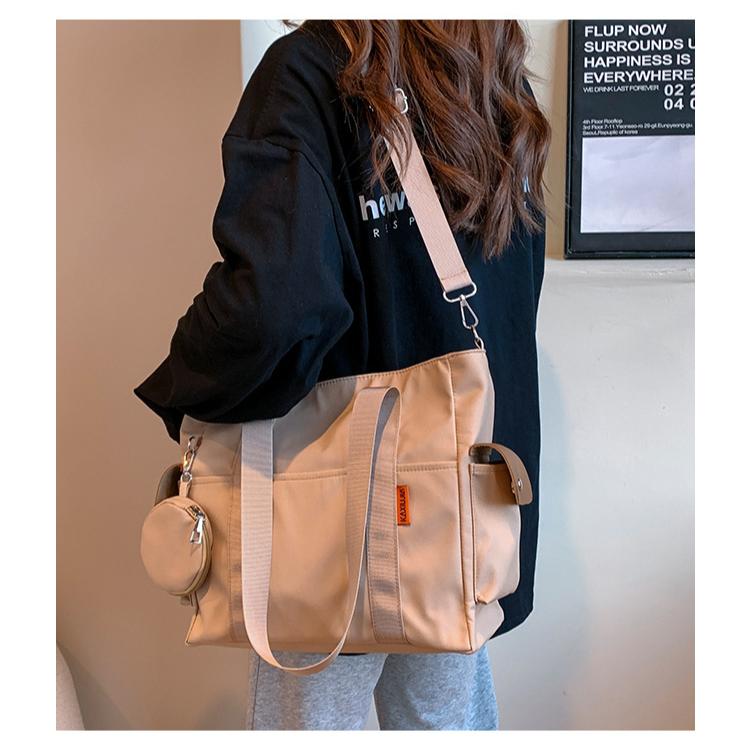 Набор дорожных сумок, легкая большая вместимость с мини-кошельком, водонепроницаемая сумка с ручкой, женские студенческие ранцы в консервативном стиле, нейлоновая сумка