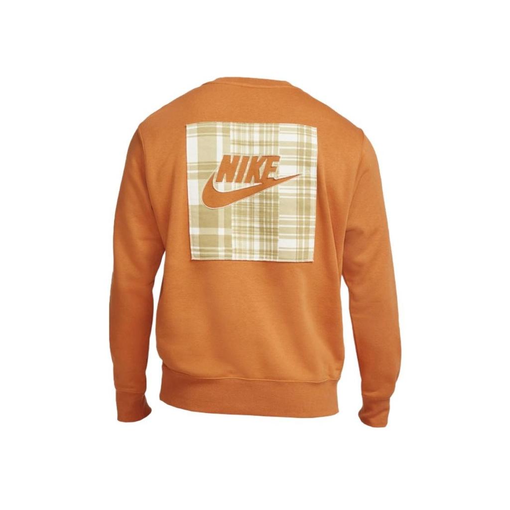 Nike Толстовка с круглым вырезом и логотипом, мужские топы, оранжевый DO2972-213