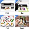 Printable Vinyl Sticker Paper for Inkjet Printer - 8.5"x11" 20 Sheets - Glossy White Printable Vinyl Sheets by JANDJPACKAGING