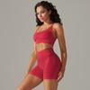 Nessaj Summer Yoga Set Women Fitness Suits Seamless Push Up Bra High Waist Shorts Gym Sportswear
