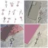 Phone Chain Heart Phone Pendant Bowknot Bag Pendant Stylish Phone Decoration Fashion Bag Charm Acrylic Material for Girl