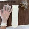3 пары женских носков белые кружевные летние тонкие носки с деревянным краем и махрой весенне-летние носки женские носки из ледяного шелка