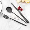 Зеркало, ложка, вилка, палочки для еды, набор посуды, 3 шт., столовая посуда из нержавеющей стали, золотой западный набор столовых приборов, кухонные принадлежности для ужина