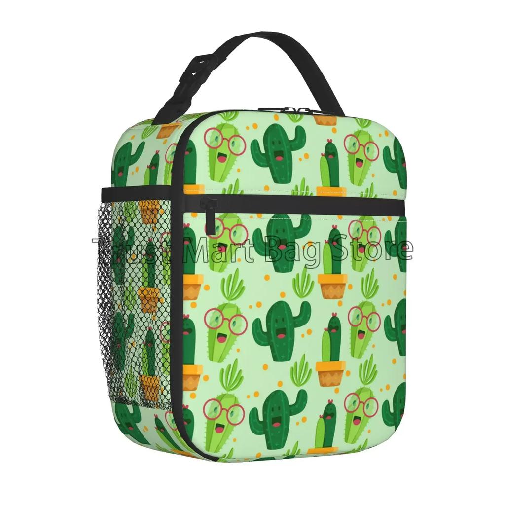 Кактус Термосумка для ланча Коробка Тропические растения Кактусы Цветы Изолированные Охладители Сумки Портативная Многоразовая Сумка Для Пикника Путешествия