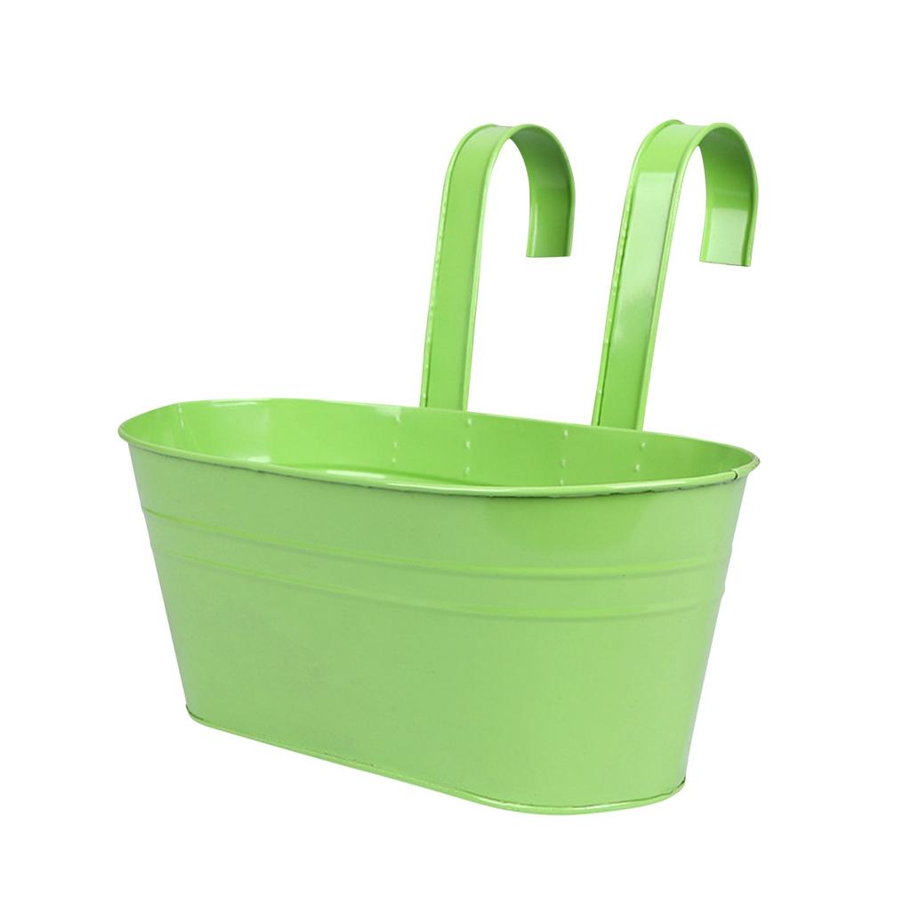 Домашний Овальный Металлический Цветочный Горшок для Растений Забор Балкон Сад Подвесные Кашпо Однотонный Прочный Пластиковый Подвесной Цветочный Горшок