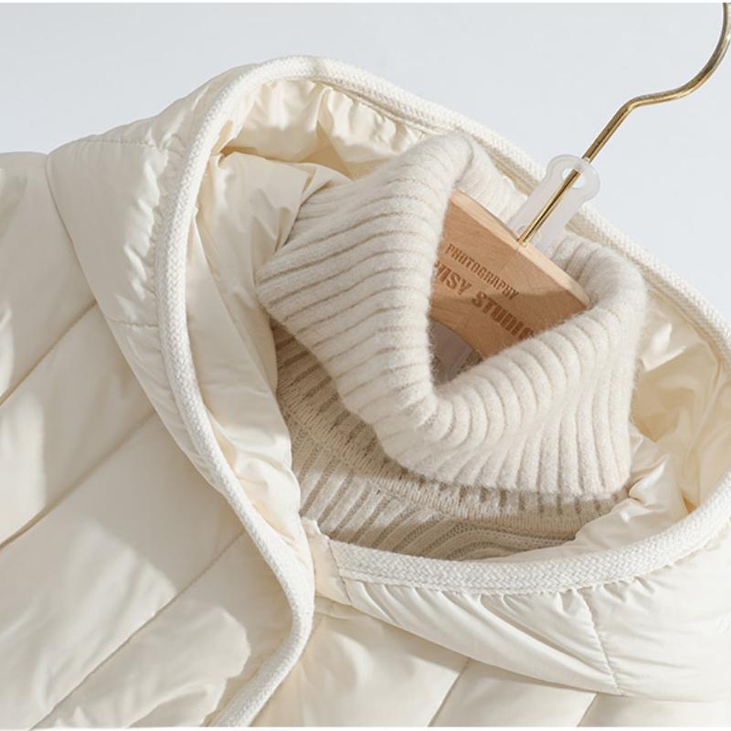 Down Jacket Women's Short Hooded Korean White Duck Down Loose Casual Warm Jacket