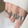 Male and Female Conjoined, Dark Ring Index Finger Ring, Dancing Chain Combination, Ring Punk Fan Open Ring