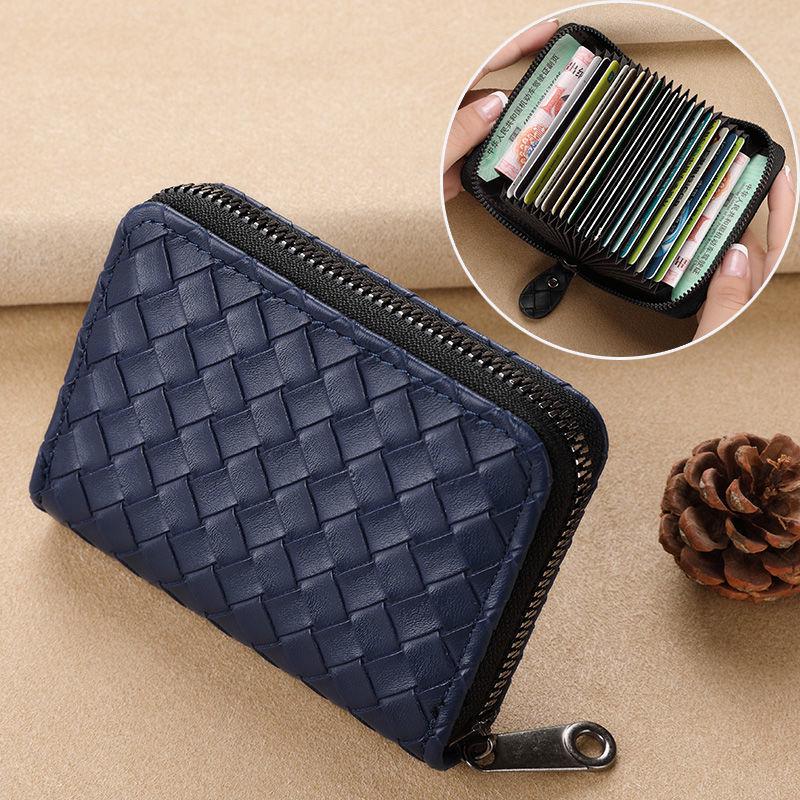 Unisex Anti-Cut, Anti-Theft Card Holder: Large Capacity with Multiple Card Slots for Couples, Solid Color Design for Cards and IDs.