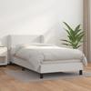 3127170 vidaXL Divan Bed with Mattress White 90x200 Cm Faux Leather