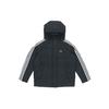 3-Stripe Puff Jacket with Double-Knit Zip Pockets and Hood Women Outerwear Black H23063