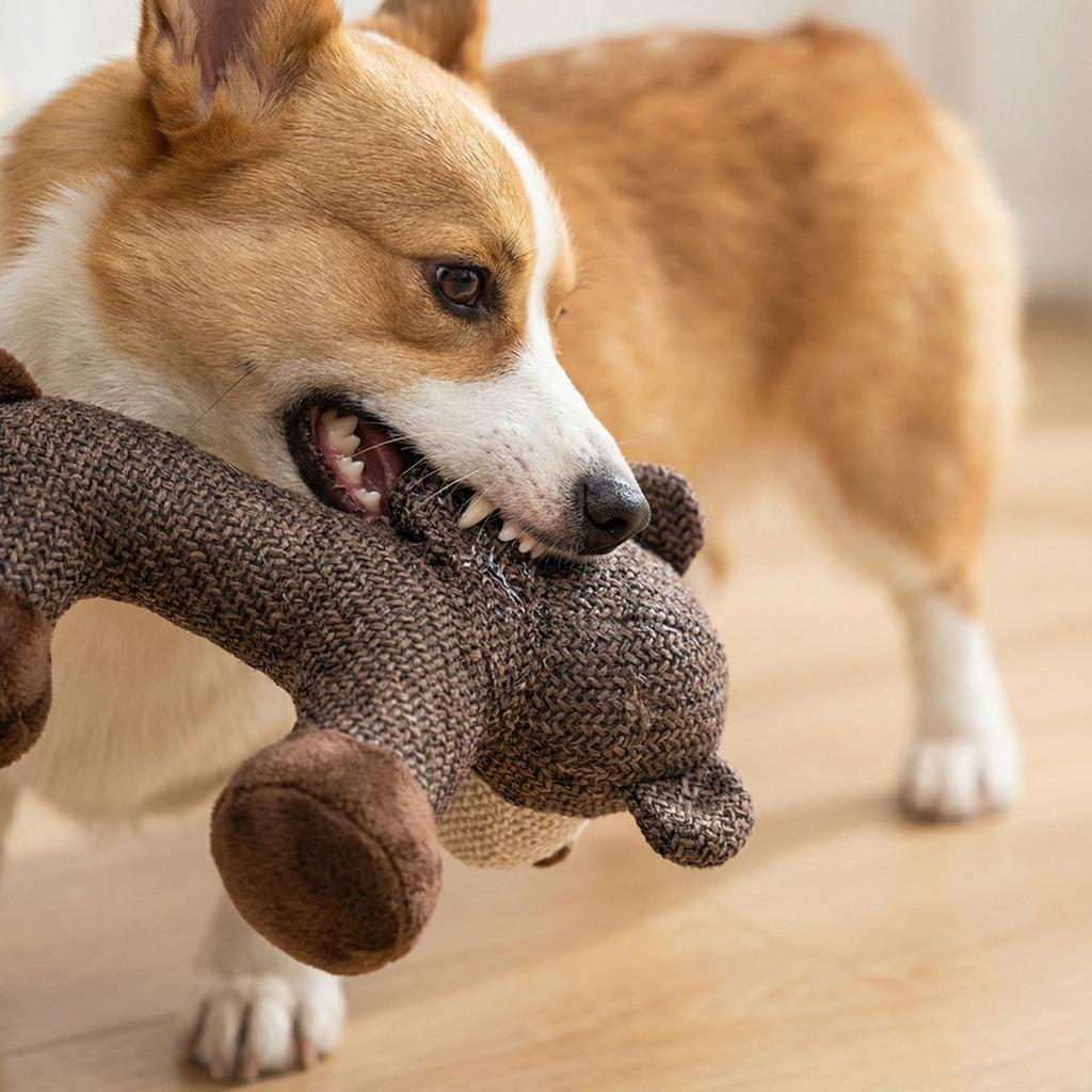 Squeaky Dog Chew Animals, Strudy Linen Fabric, Boredom And Anxiety In Dogs