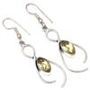 Lemon Topaz Gemstone Handmade Silver Jewelry Earrings 1.5''