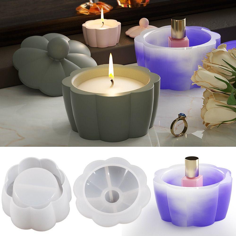 Silicone Candle Jar Mold DIY Craft Candlestick Mold Gift Storage Jar Home Decor