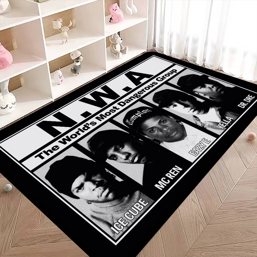 Classic Hip-Hop Group N-W-A Bathroom Mat Kids Room Bedroom Decoration Balcony Anti-Slip Doormat Living Room Welcome Rug