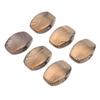 6PCS Tuning Buttons Plastic Brown for Classical Folk Electric Guitar String Handlewith Silver Screws