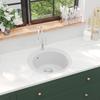 Kitchen Sink Granite Round White - VIDAXL - Easy To Clean - Heat and Scratch Resistant