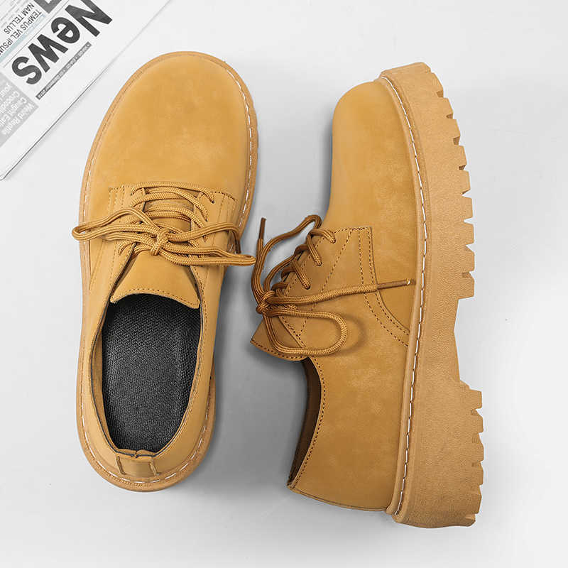 Fashion With Ties Round Tip Original Men's Shoes Loafers Men Sports Boots Men Breathable Sneakers Fat Second Hand Training Maker