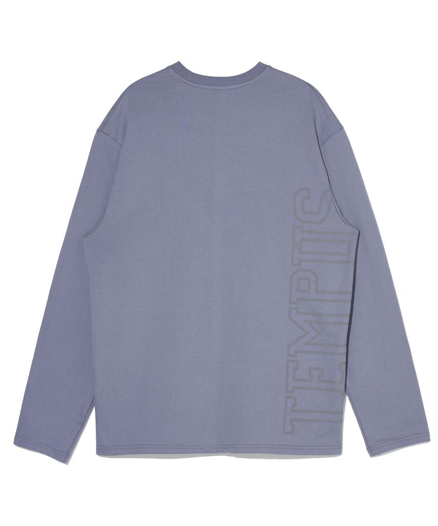 TEMPUS STUDIO Half Logo Long Sleeve [Blue]