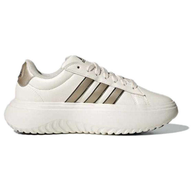 adidas GRAND COURT PLATFORM Противоскользящие Износостойкие Низкие Теннисные Кроссовки Женские Розовые Белые Кроссовки JS2944