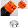 B97A-22Mm Red Flashing High Decibel Waterproof IP65 Buzzer Brass Chrome Plating LED Buzzer Intermittent Flash