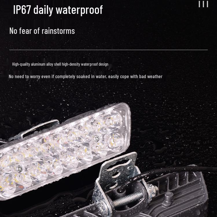 Супер яркий водонепроницаемый мотоциклетный прожектор с 18 светодиодами 12В-60В X20