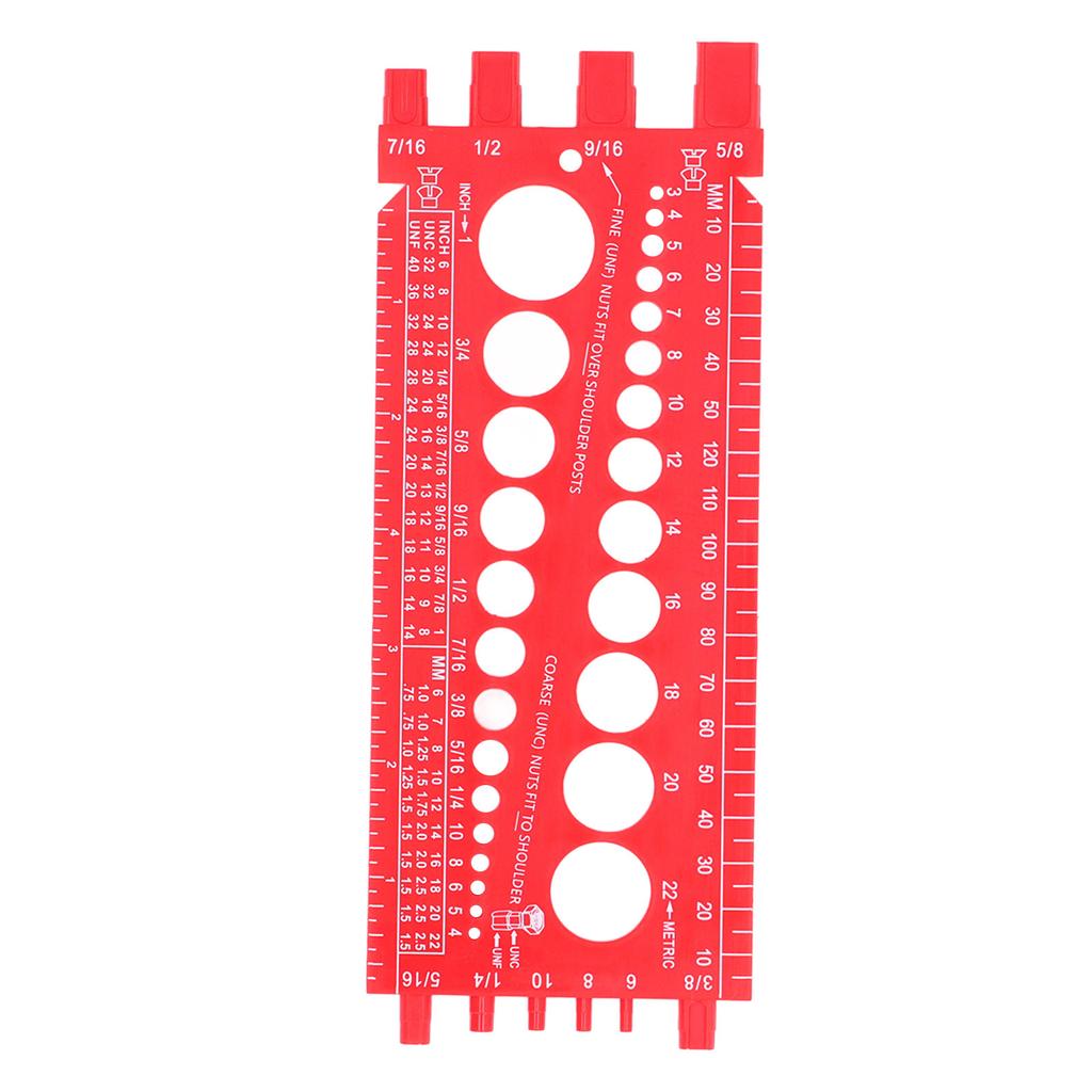 Гайка болт винт калибр многофункциональный дюймовый метрический быстрая идентификация гайка болт резьба проверка для W