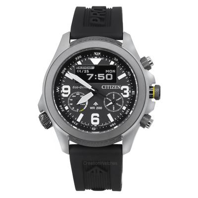 Мужские часы Promaster Land 35th Anniversary Chronograph с черным циферблатом Eco-Drive JV1007-07E 200M
