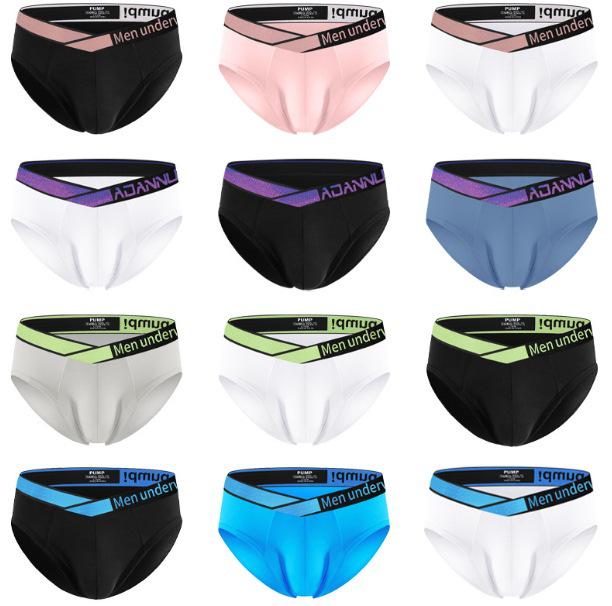 Men's Low-Rise Laser Gradient Briefs - Breathable Modal with U-Convex Pouch and Hip-Lifting Design