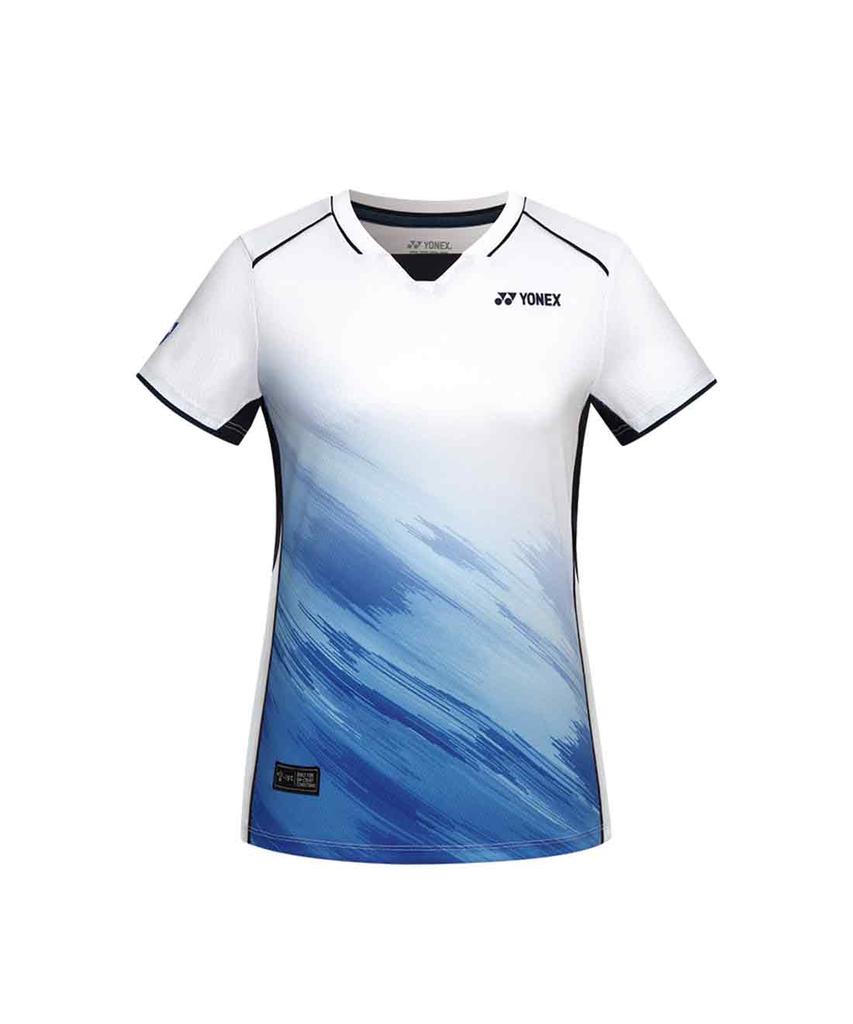 YONEX 261Ts008F Белый/Синий Женская Грубая Графическая Игровая Одежда