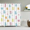 Мультяшная Милая Шторка для Душа, Забавные Животные Кошка Радуга Цветная Бабочка Дети Мальчики Девочки Ванная Комната Ванна Экран Украшение