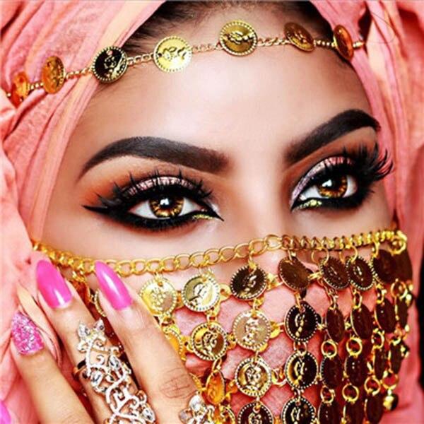 Полный круглый дрель мусульманский 5D DIY Алмазная картина «Женщина в маске» Вышивка крестиком 3D Домашний декор