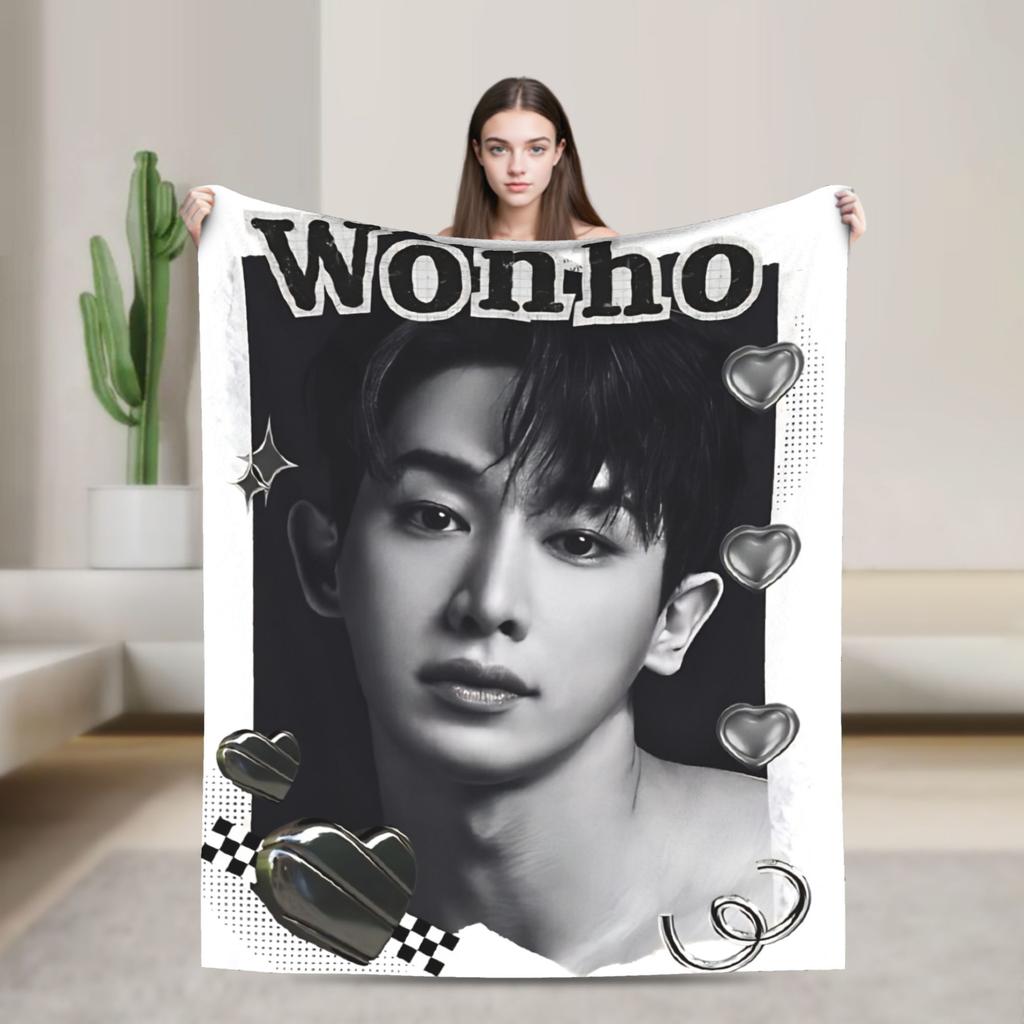 Jooheon Hyungwon Wonho Minhyuk Kihyun IM Blanket Summer Winter Monster Brand Soft Throw Blankets for Bed Outdoor Bedding Throws