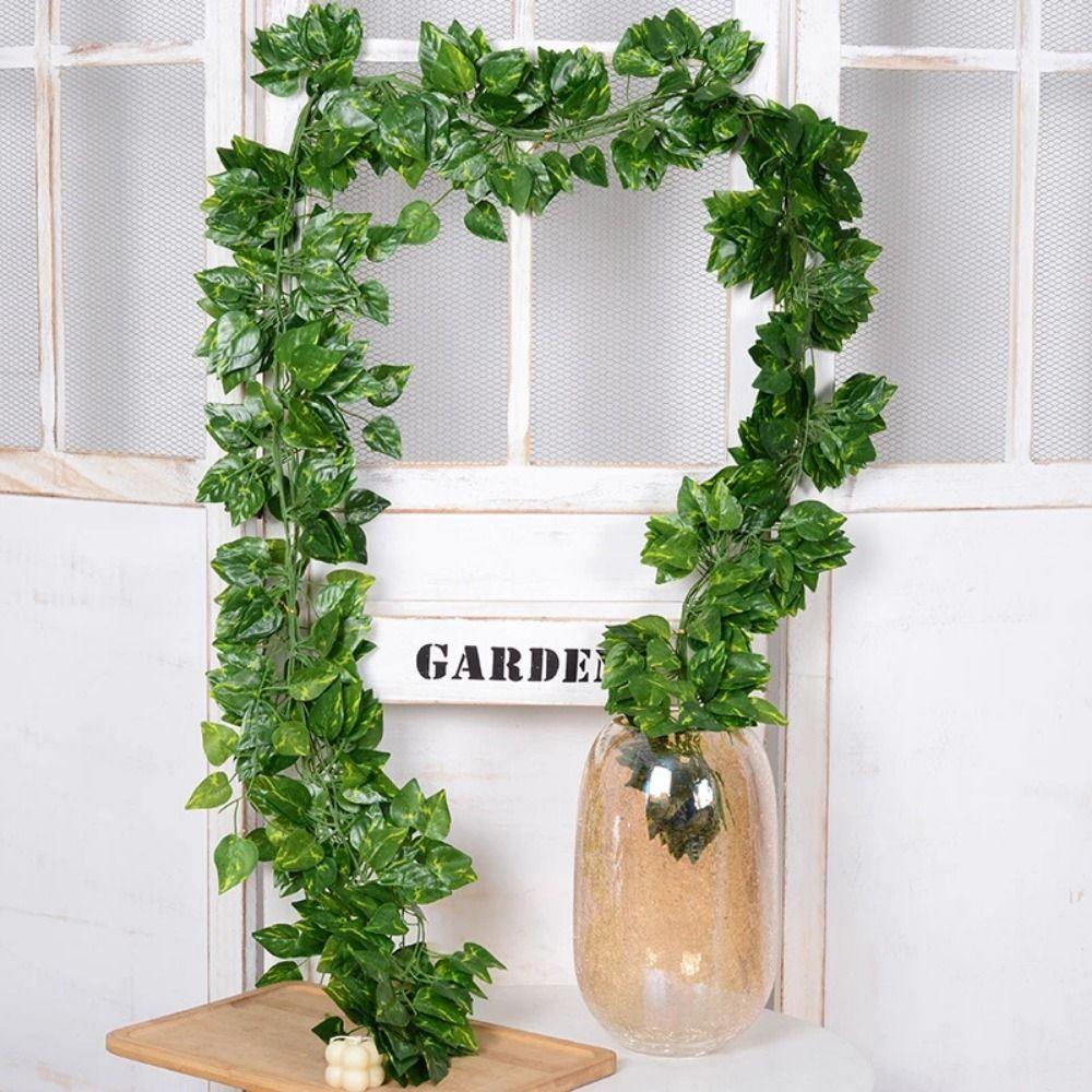 12pcs DIY Artificial Spring Leaf Vine Artificial Foliage Garland Hanging Plants  Holiday Decoration