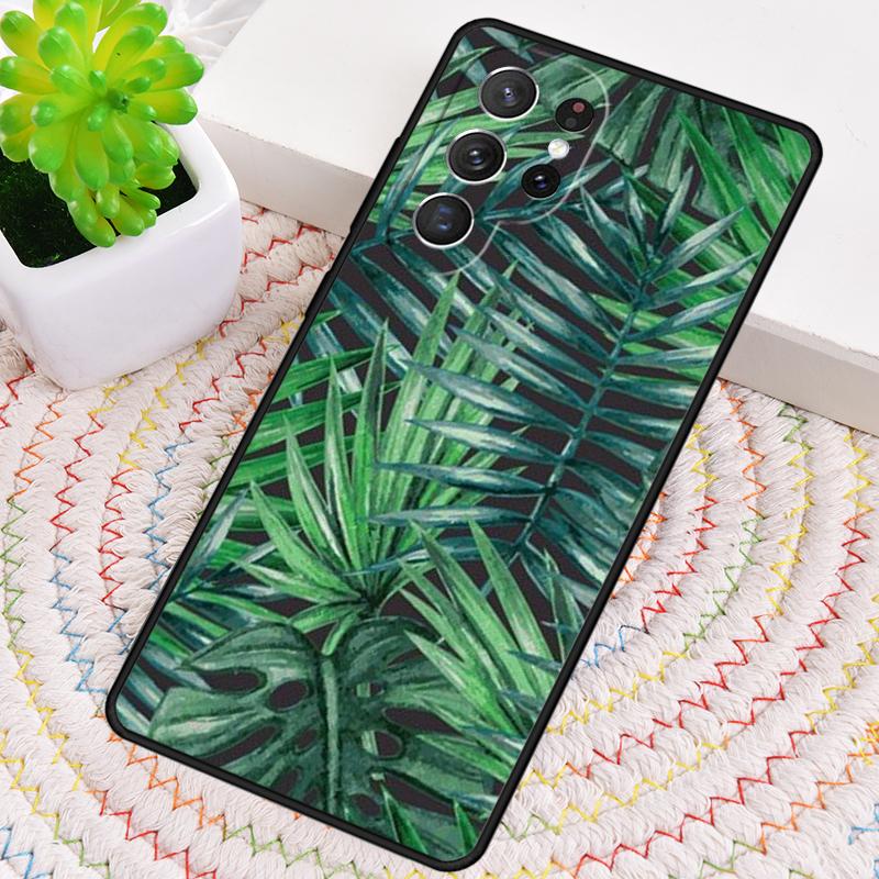 Пальмовые Листья Растение Цветок Силиконовый Чехол для Телефона Для Samsung Galaxy note 10 pro S26 S25 S24 S23 S22 S21 Plus Ultra Capa Чехол