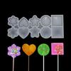 1pc Jelly And Chocolate Epoxy Gum Cake Decoration Mold Silicone Lollipop Mold Flowers Round