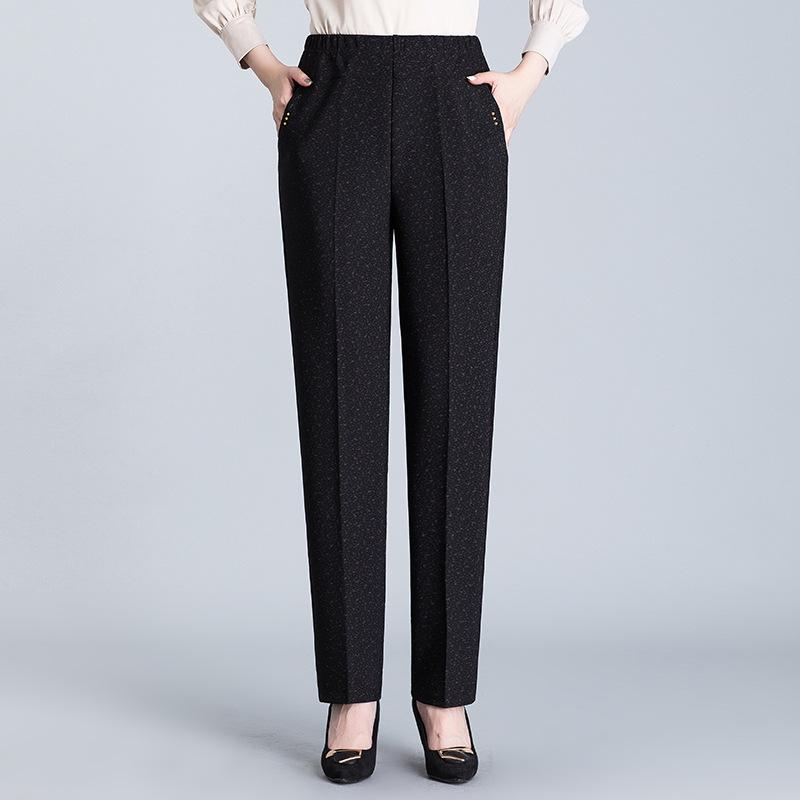 Женские повседневные брюки большого размера XL-8XL, коллекция 2022 года, длинные свободные брюки с высокой талией, женские новые весенне-осенние брюки, женские эластичные брюки