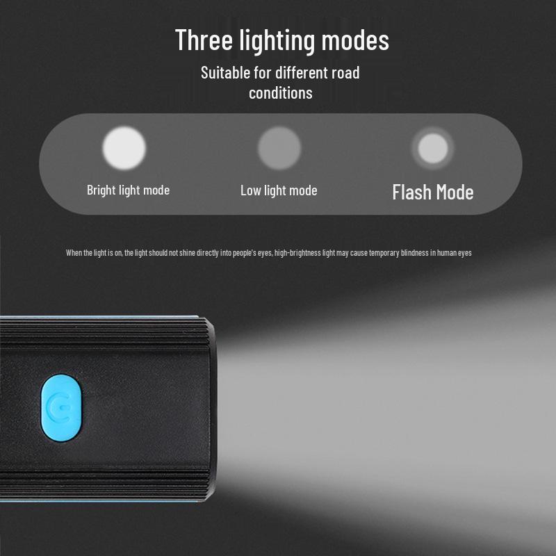 USB Rechargeable Bicycle Front Light & Horn for Night Riding