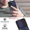 Protective Case - BOOLING - for Samsung Galaxy S21 FE - 2 Tempered Glasses - Hard Case - Shockproof Navy Blue