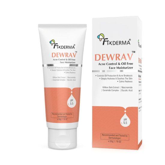Fixderma Durave Acne Control & Oil Free Moisturizer for Face with Glycolic Acid | Увлажняющий крем с ниацинамидом | Увлажняющий крем для лица для женщин и мужчин - 10 г