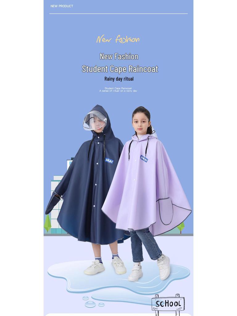 Мультяшный дождевик для студентов: Водонепроницаемый чехол для велосипеда и школьной сумки для мальчиков и девочек