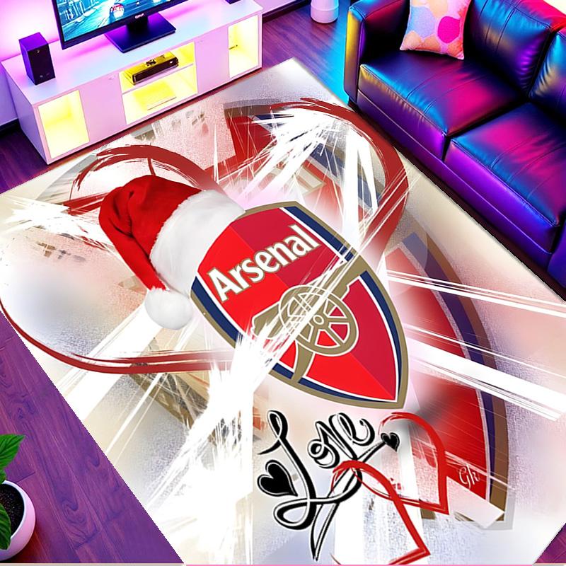Arsenal F.C Print Rug, Washable Floor Carpet, For Entryway Dorm Laundry Room Office Study, Home Decor Birthday Christmas Gift