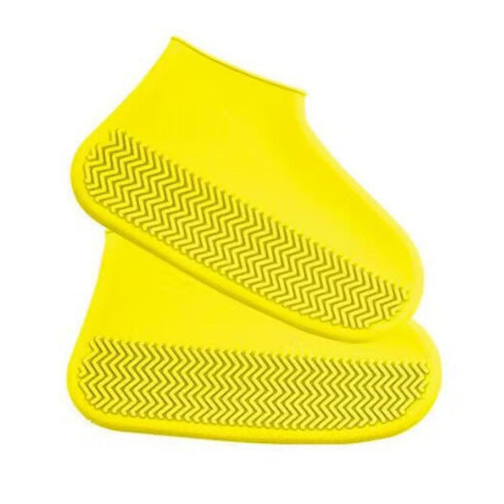 1Pair Waterproof Rain Shoe Covers Men Women Kids Reusable Boot Overshoes Anti-Slip Silicone Rainproof Foldable Portable Cycling Outdoor Shoes Covers
