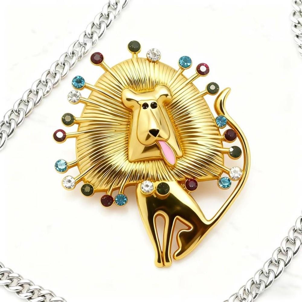 Vintage Banquet Clothes Metal Pin Irregular Glaze Badge Pin  Clothes Accessories