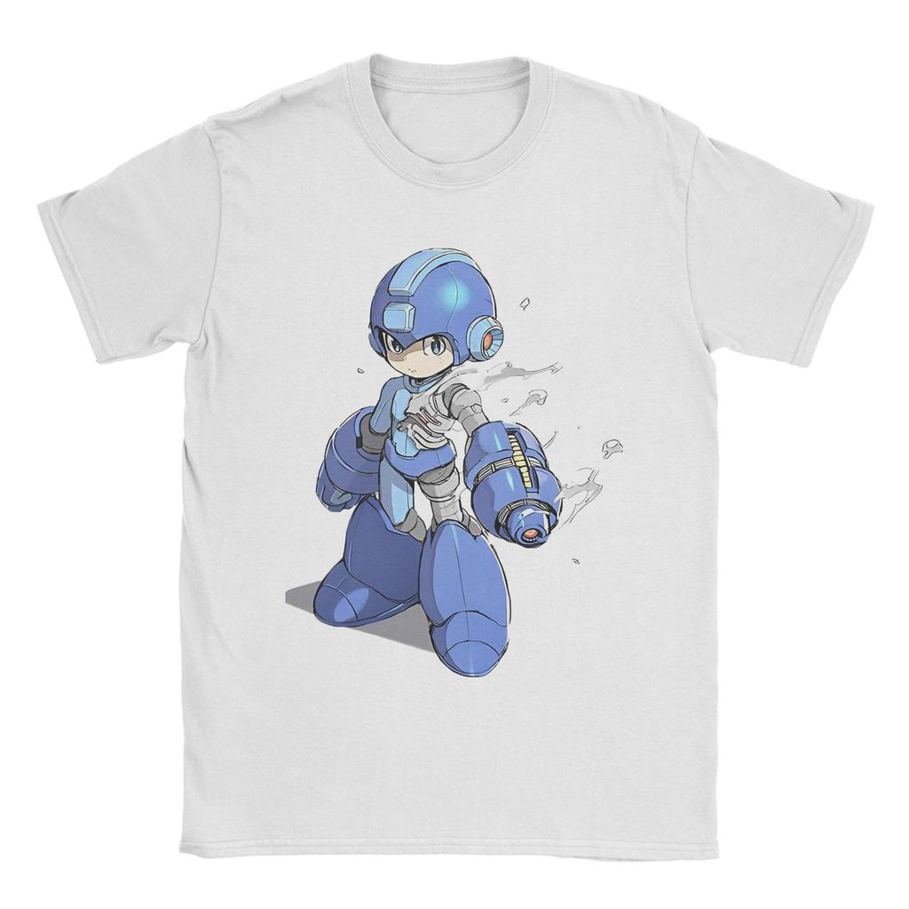 Мужская футболка Megaman X to Mega Хлопковые Топы Уличная одежда С круглым вырезом Короткий рукав