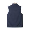 Men's Casual Fleece Solid Color Zipper Vest Men's Stand-up Collar Fleece Vest Jacket